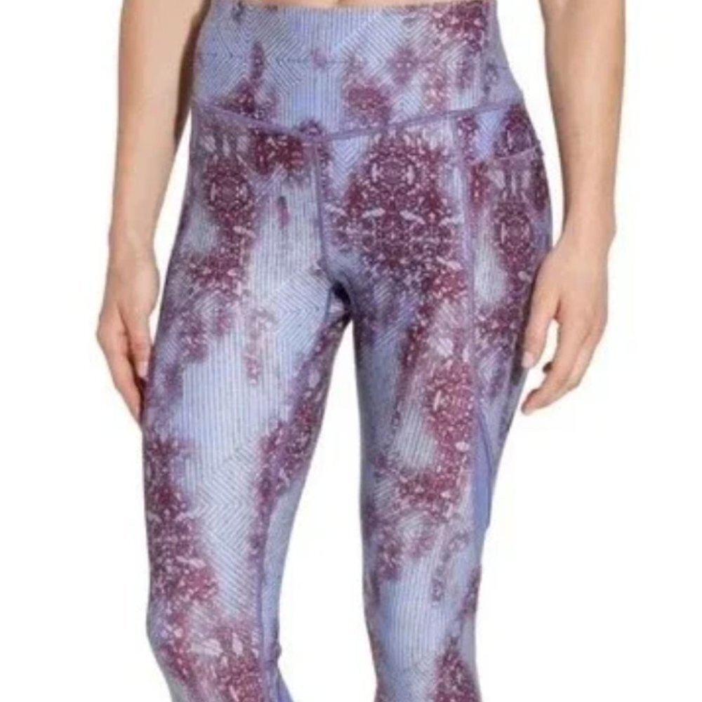 Calia by Carrie Underwood Legging Aged Culture purple flower design size Medium